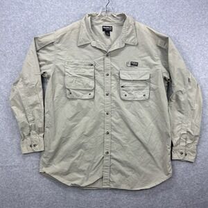 Guide Series Shirt Mens XL Tall Tan Long Sleeve Vent Fishing Guide Angler Safari